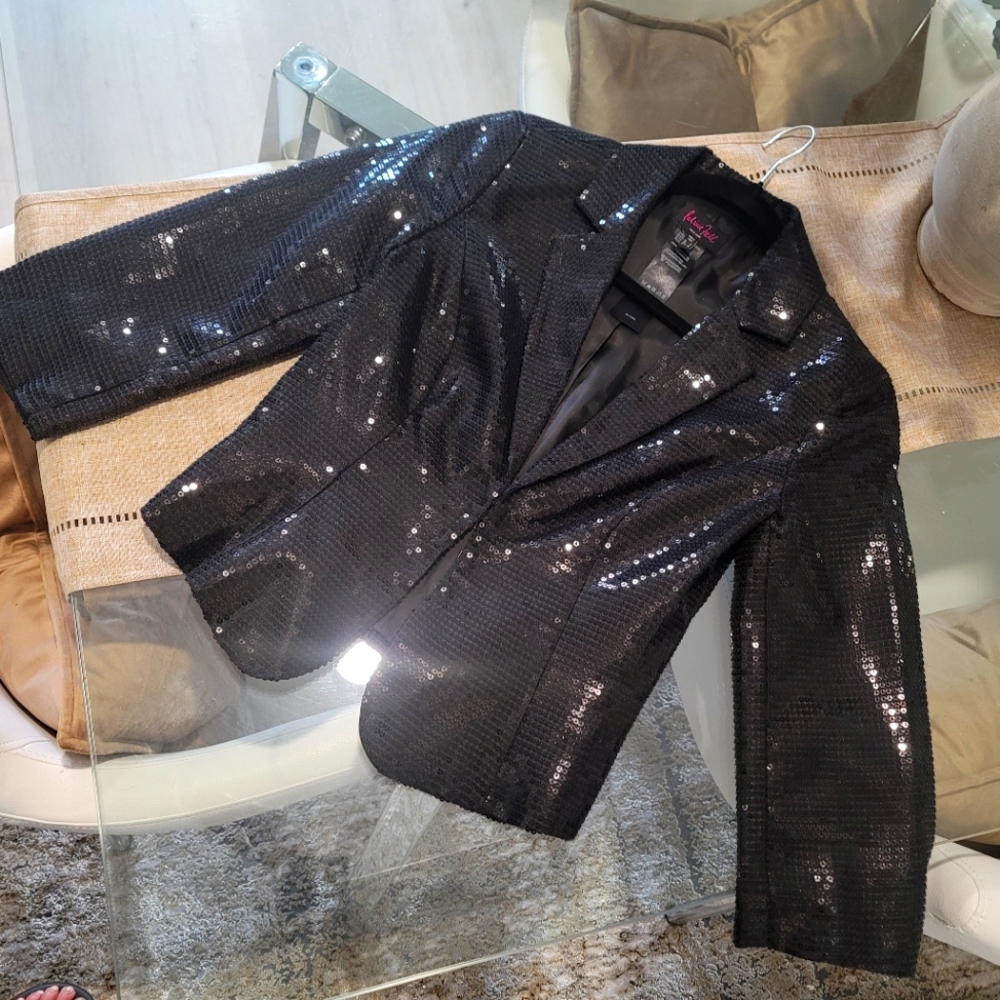 Patricia Field 3/4 Sleeve Sequin Jacket